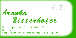 aranka mitterhofer business card